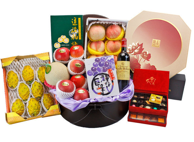 Mid-Autumn Gift Hamper - Mid Autumn Peninsula Moon Cake With Luxury Chocolate Fruit Hamper FH186 - L90042 Photo