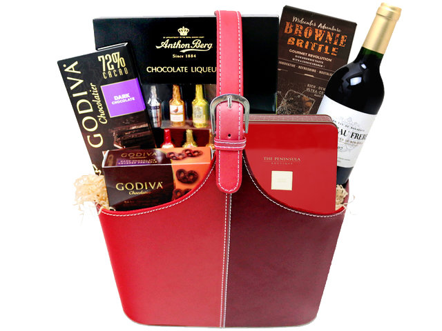 Wine n Food Hamper - Fancy Fine Wine And Food Gift Hamper FH08 - L7660035 Photo